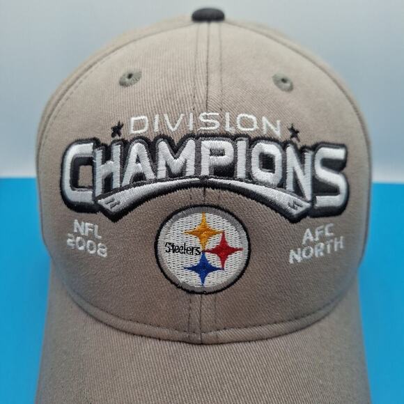 Steelers Hat 2008 AFC North Division Champions Reebok NFL Team Apparel One Size - Picture 3 of 7